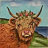 GEP280 - Cow with Flowers
