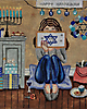 GEP347 Hanukkah Stitching Girl