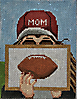 GEP351 Football Mom Stitching Girl