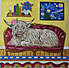 GEP377 Highland Cow with Starry Night