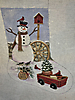 GE732 Snowman with Wagon Stocking