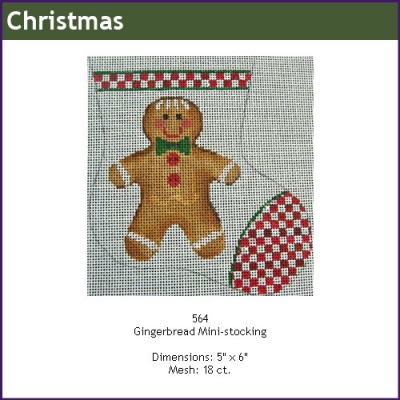 564 - Gingerbread Mini-stocking